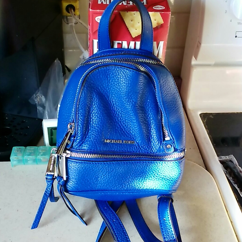 NWOT Michael Kors Blue Backpack purse